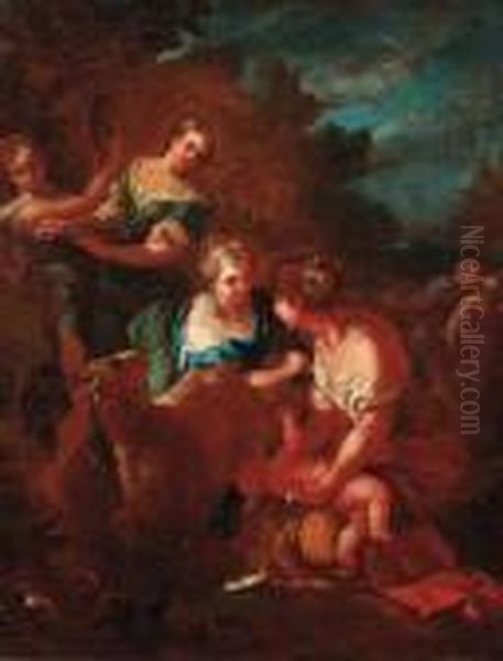 The Nurture Of Jupiter Oil Painting by Nicolas Poussin