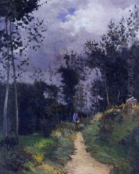 Rural Guardsman in the Fountainbleau Forest Oil Painting by Alfred Sisley