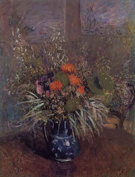 Bouquet of Flowers Oil Painting by Alfred Sisley