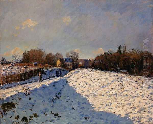 The Effect of Snow at Argenteuil Oil Painting by Alfred Sisley