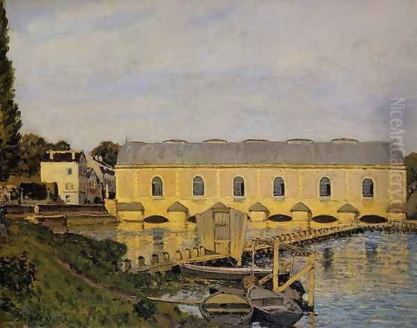 The Machine At Marly Oil Painting by Alfred Sisley