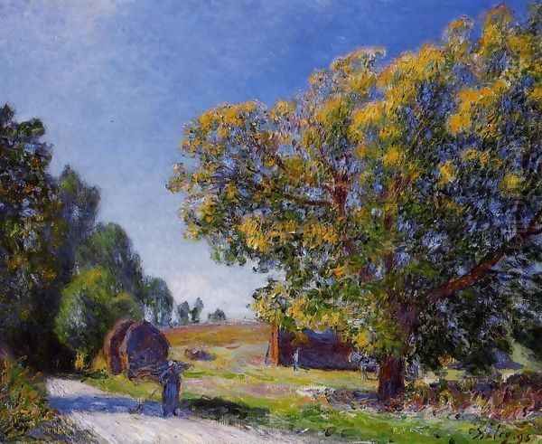 Fields around the Forest Oil Painting by Alfred Sisley