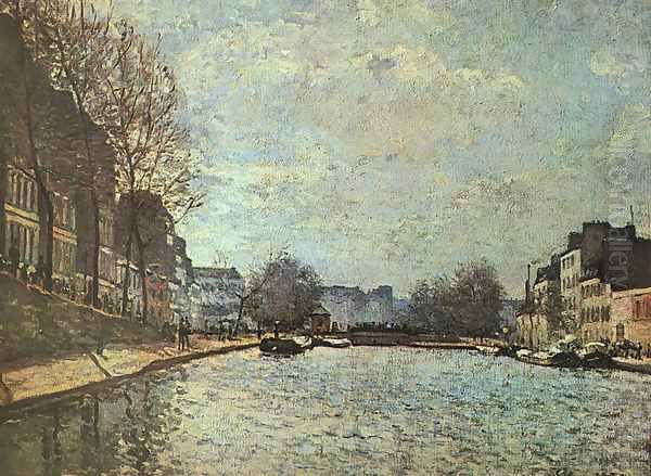 The St. Martin Canal 1870 Oil Painting by Alfred Sisley