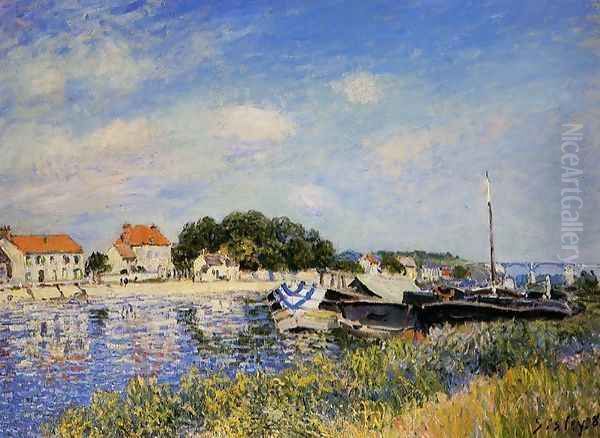 Banks of the Loing at Saint-Mammes Oil Painting by Alfred Sisley