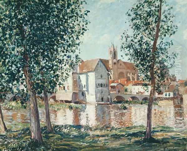 The Loing at Moret, September Morning Oil Painting by Alfred Sisley