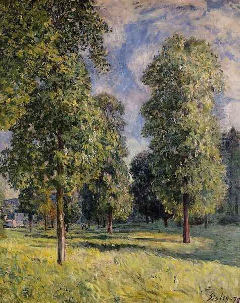 Landscape at Sevres, 1878 Oil Painting by Alfred Sisley