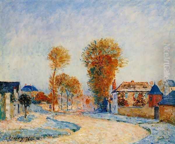 The First White Frost, 1876 Oil Painting by Alfred Sisley