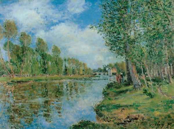 Banks of the Loing II Oil Painting by Alfred Sisley