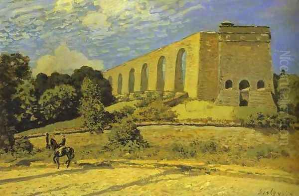 The Aqueduct At Marly Oil Painting by Alfred Sisley