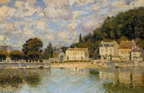 Horses being Watered at Marly-le-Roi Oil Painting by Alfred Sisley