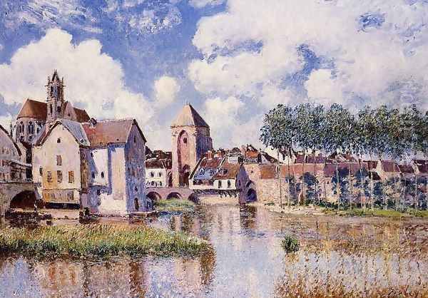 Moret-sur-Loing, the Porte de Bourgogne, 1891 Oil Painting by Alfred Sisley