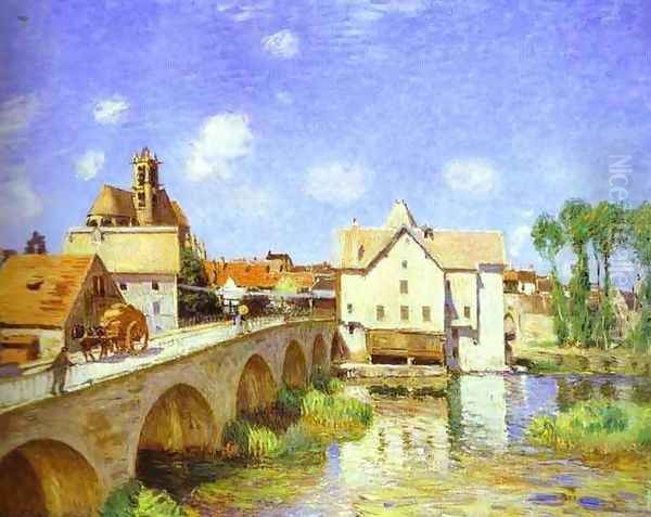 The Bridge at Moret, 1893 Oil Painting by Alfred Sisley