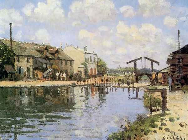 The Canal Saint-Martin, Paris, 1872 Oil Painting by Alfred Sisley