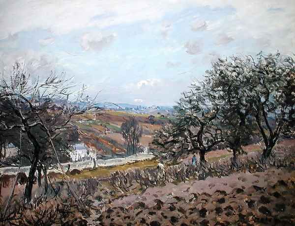 Bougival, 1876 Oil Painting by Alfred Sisley