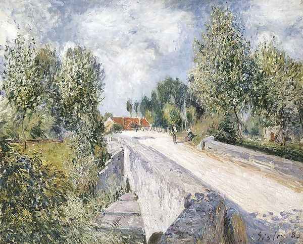 Bridge over the Orvanne near Moret Oil Painting by Alfred Sisley