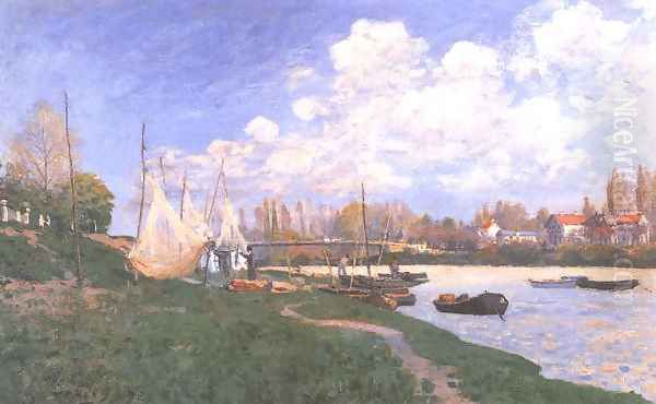 Drying Nets Oil Painting by Alfred Sisley