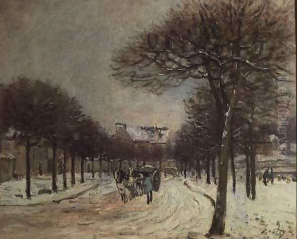 The Road to Saint-Germain at Marly, 1874-5 Oil Painting by Alfred Sisley