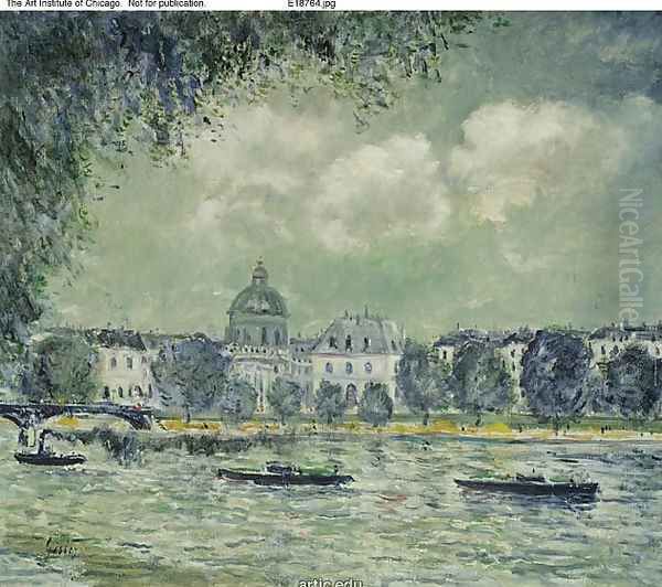 The Seine with the Institute of France Oil Painting by Alfred Sisley