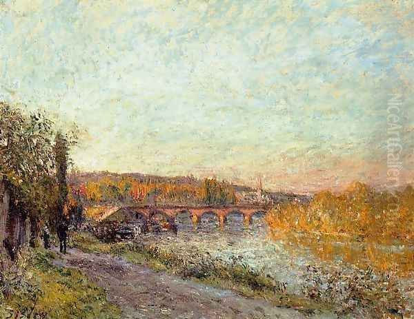 The Sevres Bridge Oil Painting by Alfred Sisley