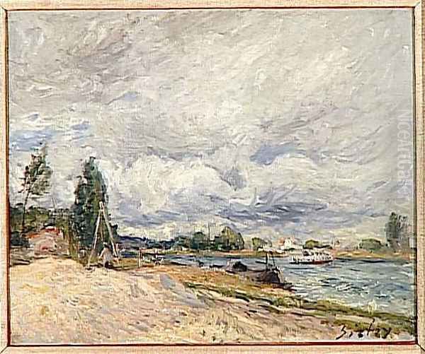 Banks of the Seine Oil Painting by Alfred Sisley