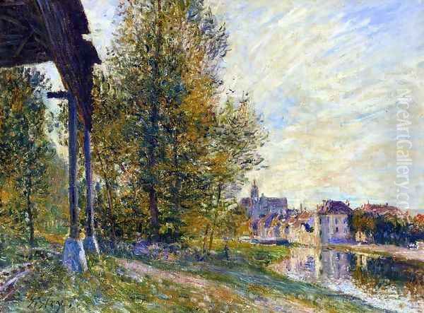 Near Moret-sur-Loing Oil Painting by Alfred Sisley