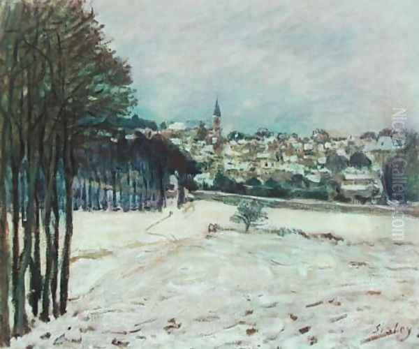 Snow at Marly-Le-Roi I Oil Painting by Alfred Sisley