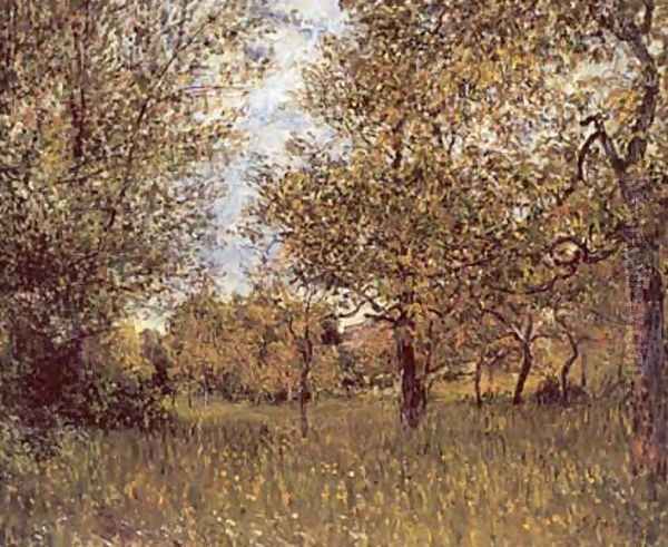 The Small Meadow at By Oil Painting by Alfred Sisley