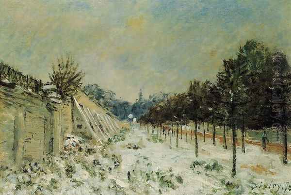 Snow at Marly-le-Roi Oil Painting by Alfred Sisley