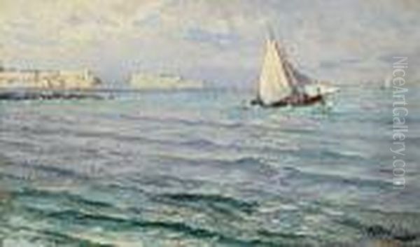 Nel Golfo Di Napoli Oil Painting by Attilio Pratella