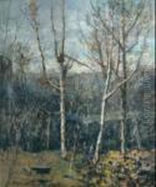 Paesaggio Invernale A Frignano Oil Painting by Attilio Pratella