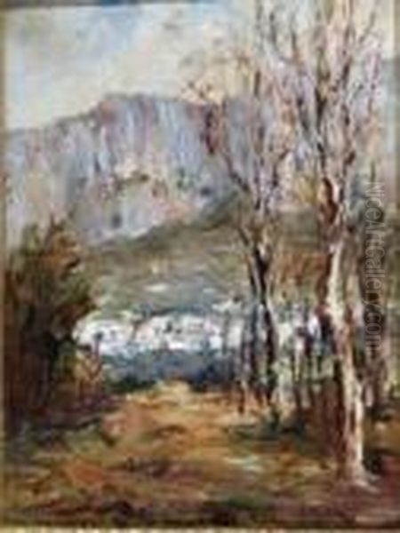 Capri Oil Painting by Attilio Pratella