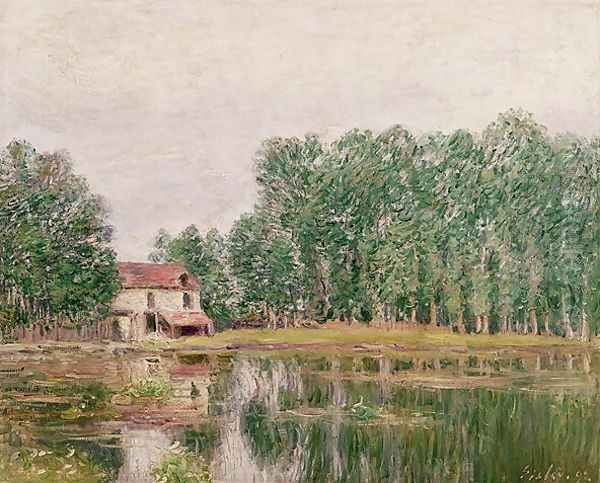 The Banks of the Canal at Moret-sur-Loing, 1892 Oil Painting by Alfred Sisley