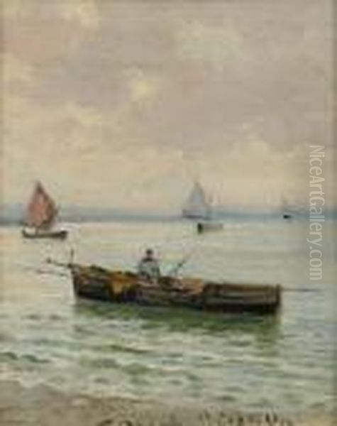 Pescatore Oil Painting by Attilio Pratella