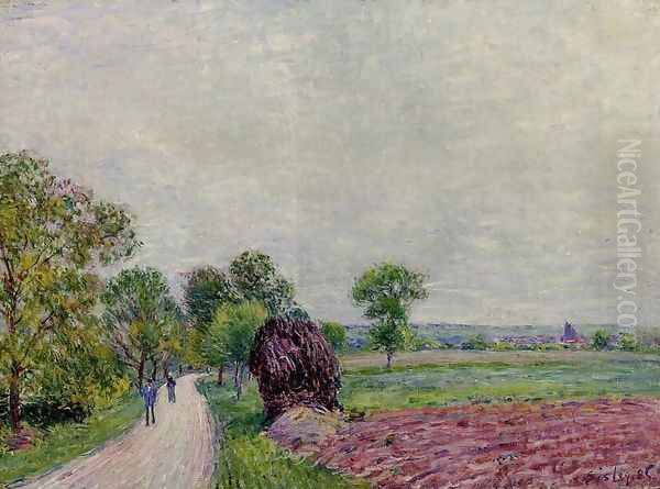 Countryside near Moret Oil Painting by Alfred Sisley