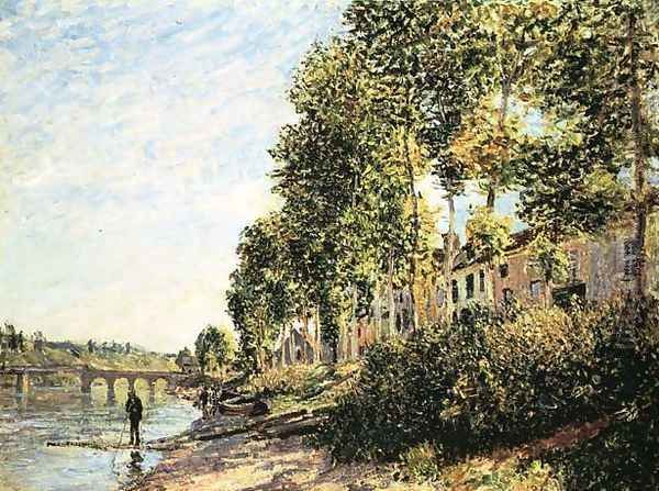 Morning Sun at Saint-Mammes, 1884 Oil Painting by Alfred Sisley