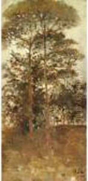 Alberi Oil Painting by Attilio Pratella