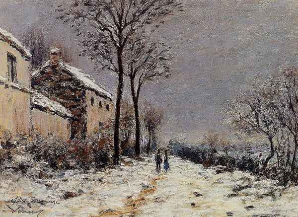 Snow Effect at Veneux I Oil Painting by Alfred Sisley