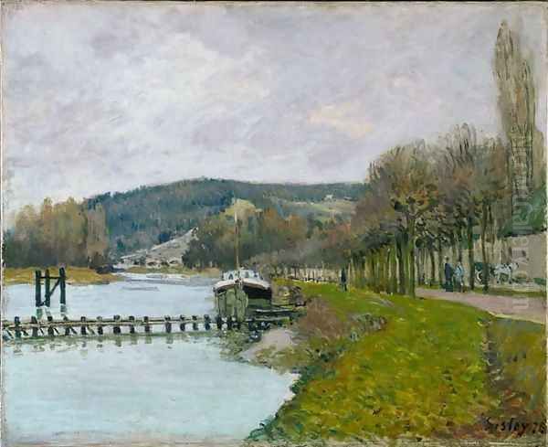 The Slopes of Bougival Oil Painting by Alfred Sisley