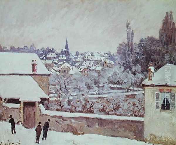 Winter in Louveciennes, 1876 Oil Painting by Alfred Sisley