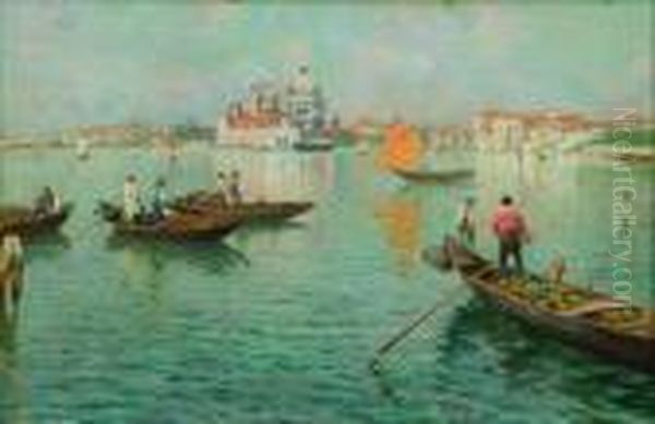 Venezia Oil Painting by Attilio Pratella