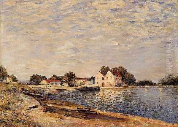 Saint-Mammes, on the Banks of the Loing Oil Painting by Alfred Sisley