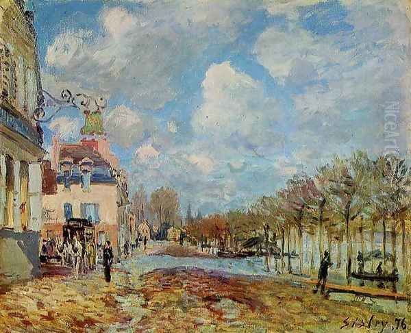 The Flood at Port-Marly Oil Painting by Alfred Sisley