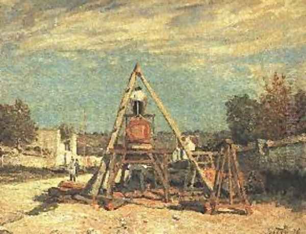 Pit Sawyers Oil Painting by Alfred Sisley