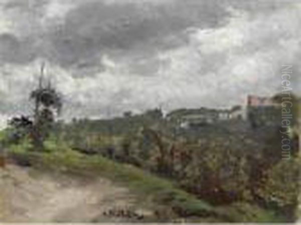 Infrascata Oil Painting by Attilio Pratella