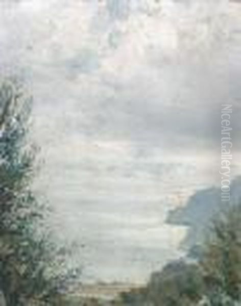 Capri, Mare E Cielo Oil Painting by Attilio Pratella