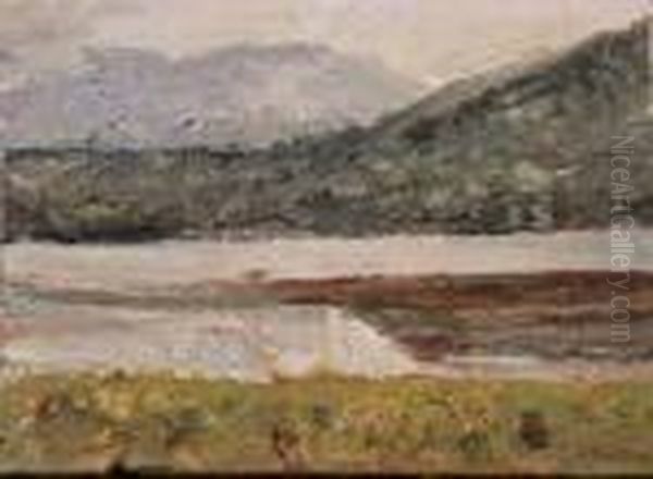 Lago D'averno Oil Painting by Attilio Pratella