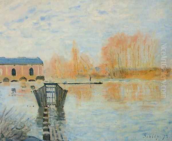 The Marly Machine and the Dam Oil Painting by Alfred Sisley