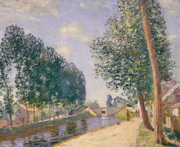 The Loing Canal at Moret, c.1892 Oil Painting by Alfred Sisley