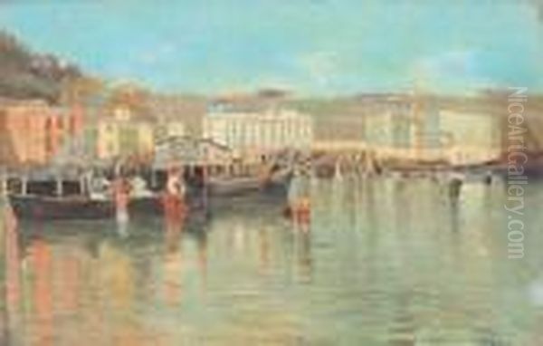 Pescatori Oil Painting by Attilio Pratella