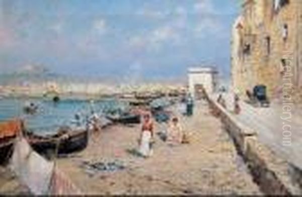 Strada Sul Mare Oil Painting by Attilio Pratella